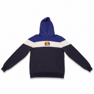 Sudadera con Capucha Vintage Ellesse Tricolor – Hoodie Streetwear Y2K Azul