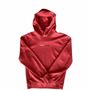 Sudadera Tommy Jeans Roja – Hoodie Vintage Streetwear